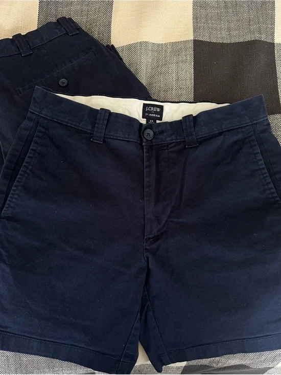 J. Crew Men’s Navy Chino Shorts, 28/7” inseam