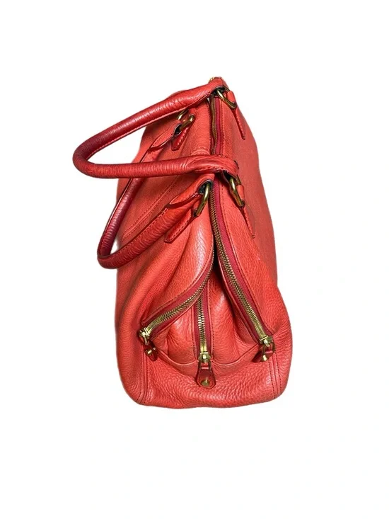 J. Crew Biennial Satchel 100% Genuine Pebbled Leather Bag