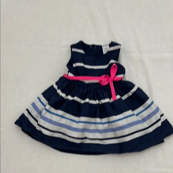 Carter's Navy and White Striped Dress with Pink Accent for your little one (mlb)