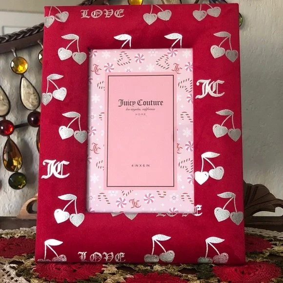 NEW Juicy Couture Red Frame with Silver Cherry Accents