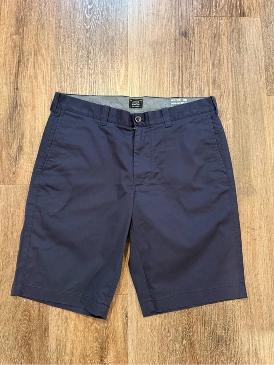 J. Crew Navy Flat Front Chino Shorts