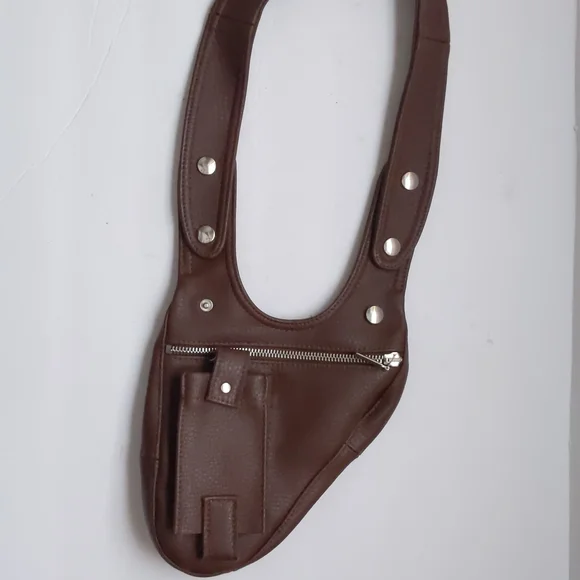 Anna S brown leather holster-style wallet
