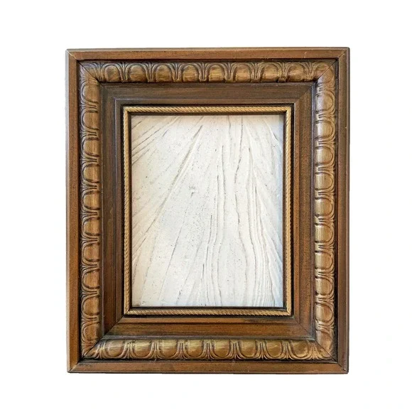 Vintage Wood Wooden Gold Highlight‎ Picture Art Frame 13x15 Holds 7.5x9.5