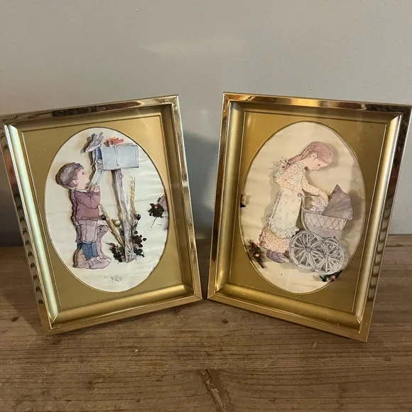 Vintage Elegant‎ Gold Picture Frame Set