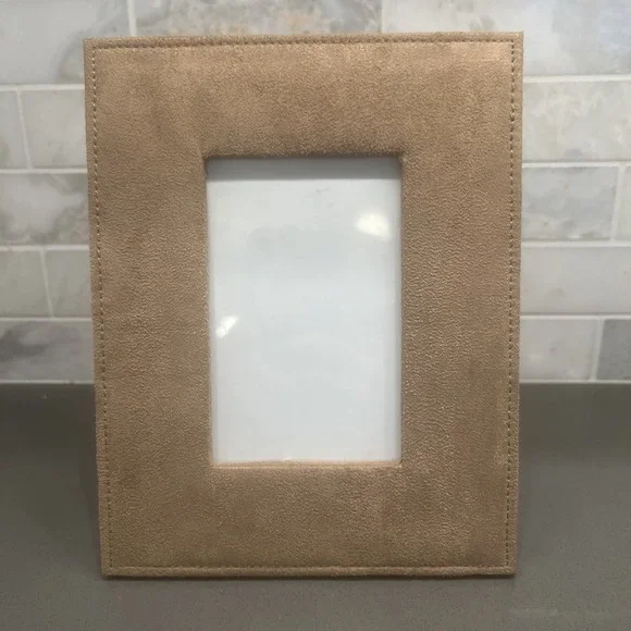 Light Brown Suede Photo Frame With Easel Back 9