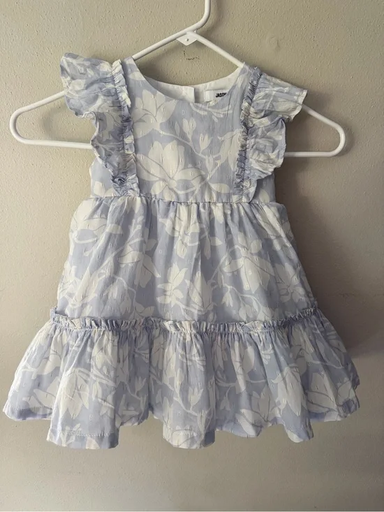 Jason WU. Beautiful Light Blue Floral Ruffle Baby Dress size 24 months