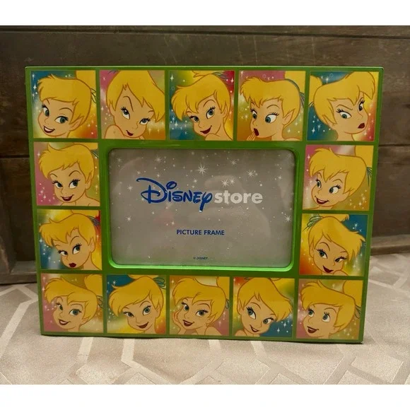 Tinkerbell Faces Picture Photo‎ Frame Green Disney 4x6