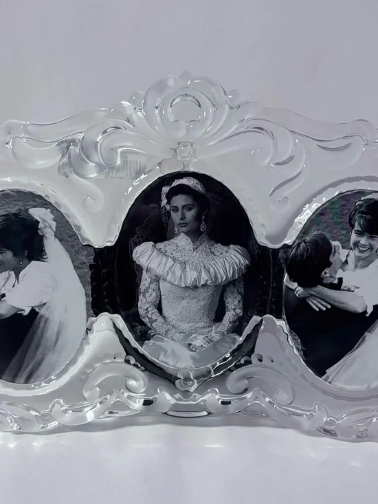 Made in Germany Crystal Oval 3-Photo Frame