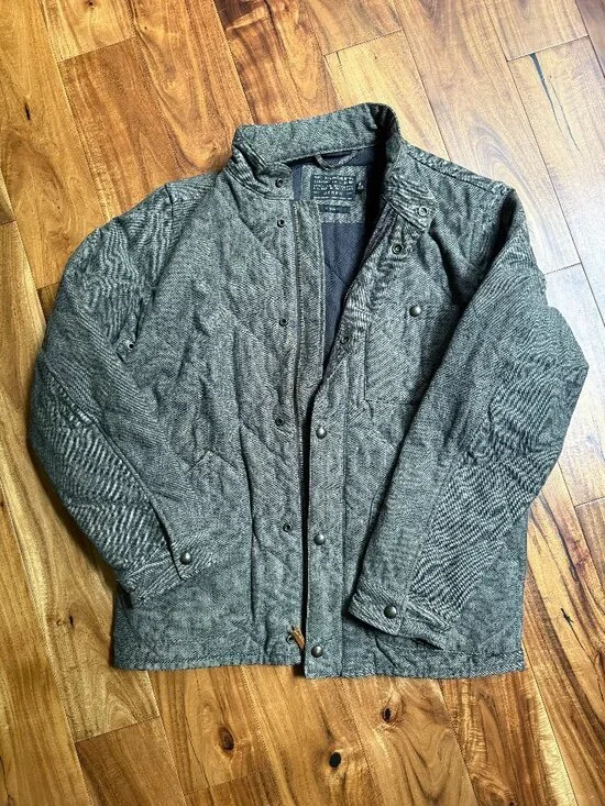 J. Crew Sussex quilted jacket nx-631 men's medium in tan-gray