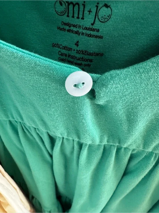 Omi Jo WDW 4T Flutter Cap Sleeve Keyhole Button Tiered Skirt Dress Girls size 4