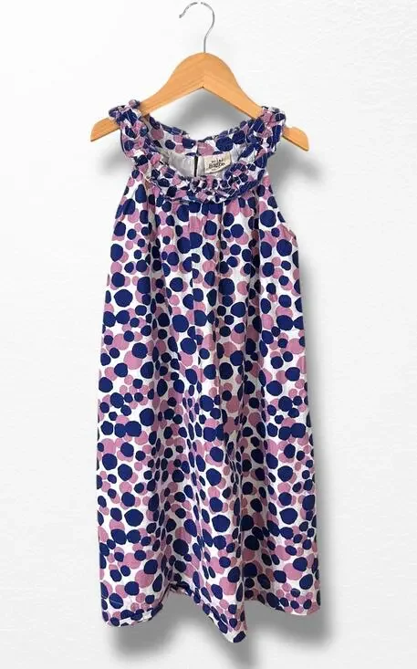 Mini Boden Polka Dot Ruffle Dress, Size 9/10