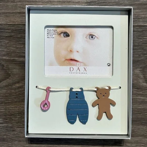 New Dax Nursery 4x3 Baby Picture Photo Frame Infant Kid Light Green Unisex Gift