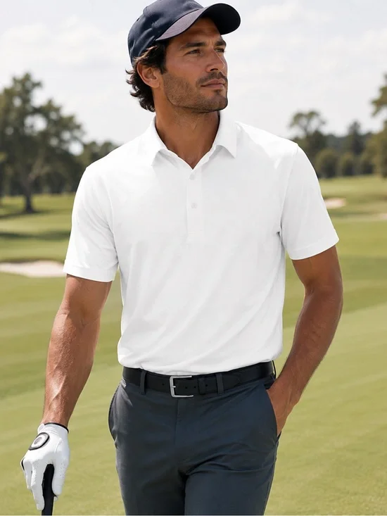 JCrew performance polo shirt in white, sz XL