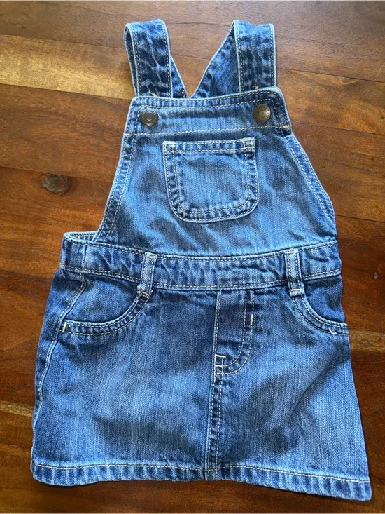 Old Navy Denim Overall Dress in Blue