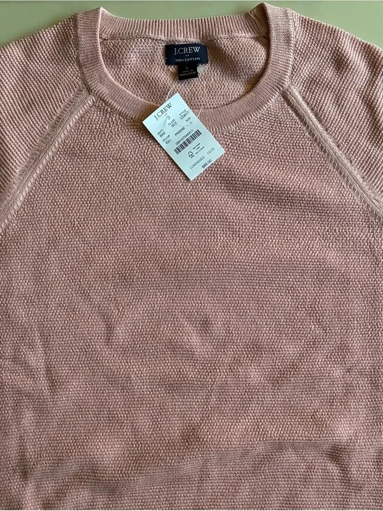 J.Crew men’s iced quartz Cotton seed-stitch crewneck sweater. L. NWT.