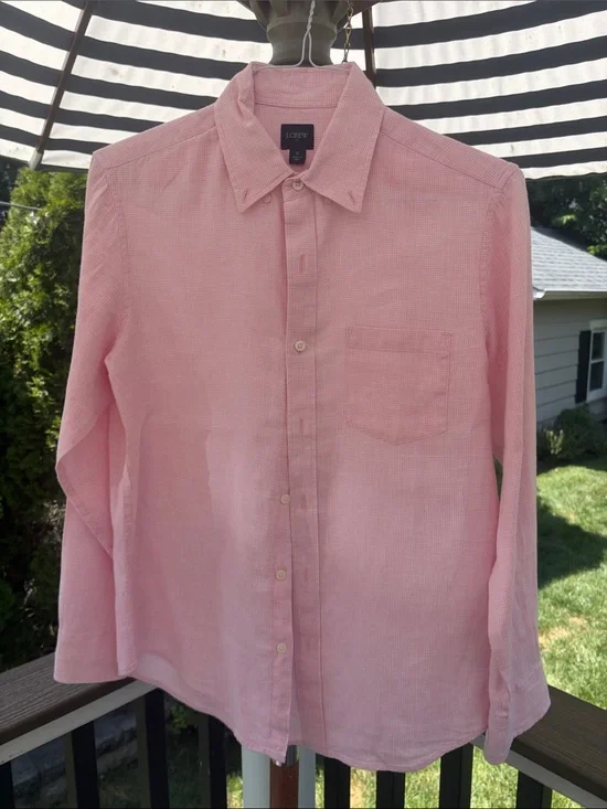 J. Crew Men's Light Pink Button-Down Shirt