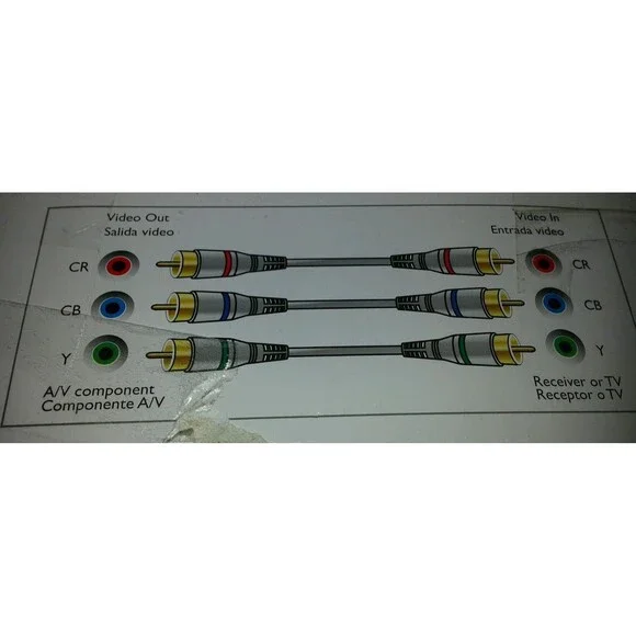 Philips 24K Gold Plated 6 ft Component Video Cable for HDTV SWV3302W/17 6'