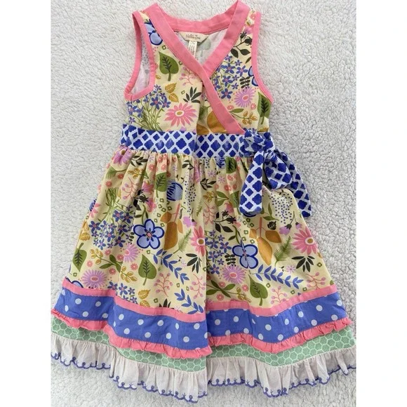 Matilda Jane May Day Dress Parade of Pets Floral Girls Size 6 Spring 2014