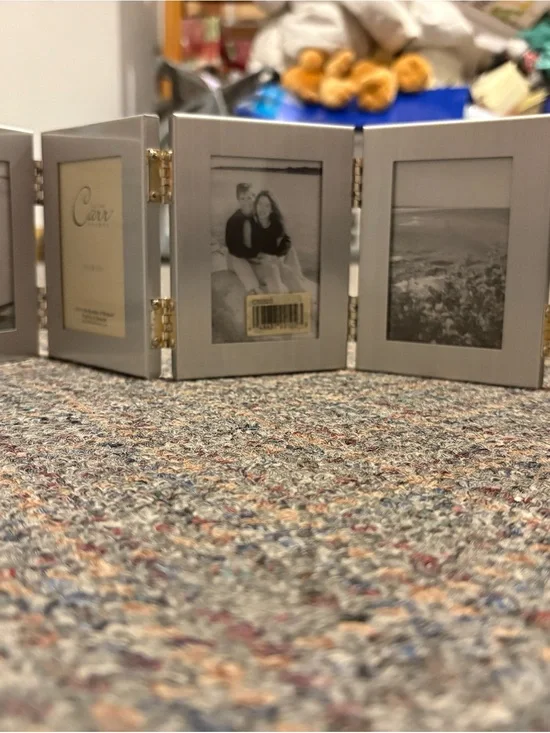 New Silver Folding Photo Frame - Silver Multiple Panel
