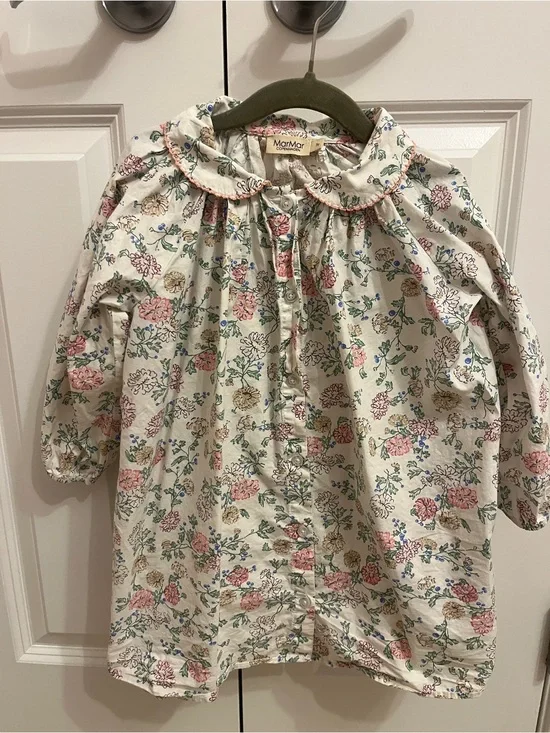 MarMar Copenhagen Dakari Poplin Dress Summer Bloom Size 3Y