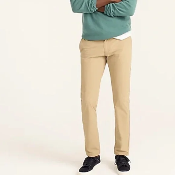 j crew 484 slim fit tech pants khaki tan