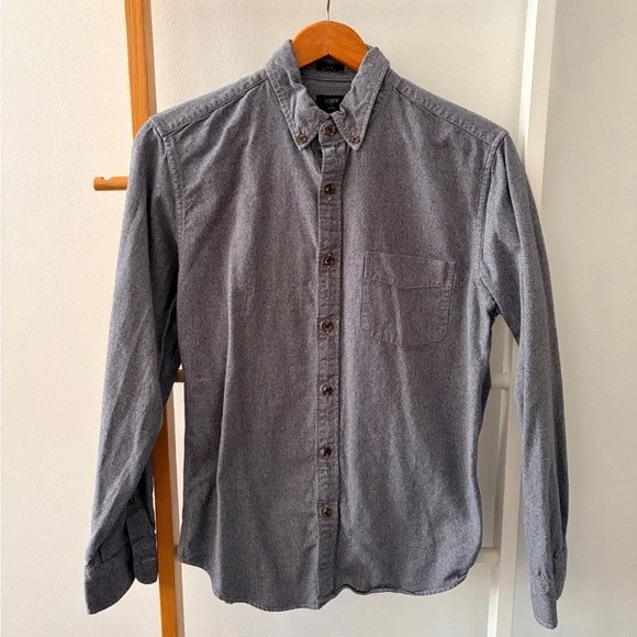 Men’s J. Crew Gray‎ Casual Button-Down Shirt