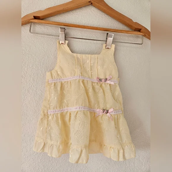 vintage little lindsey baby girl dress set