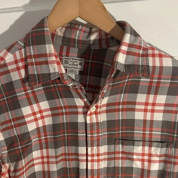 J. Crew  Plaid Cotton Button-Down Shirt