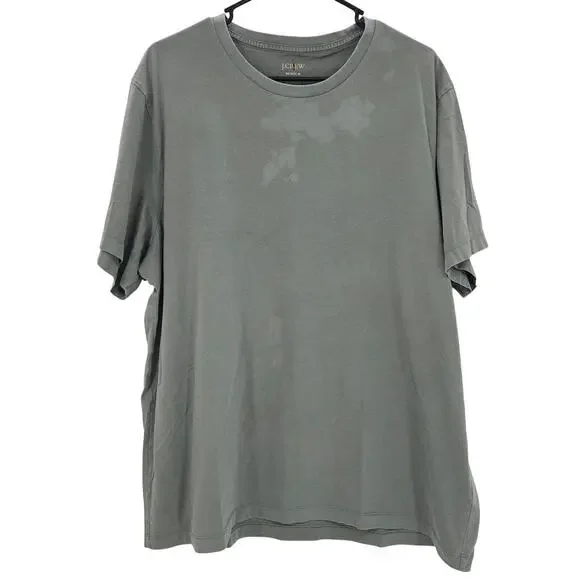 J. Crew Mens size XXL Broken in Short Sleeve Crewneck T-Shirt Green BW039 NEW