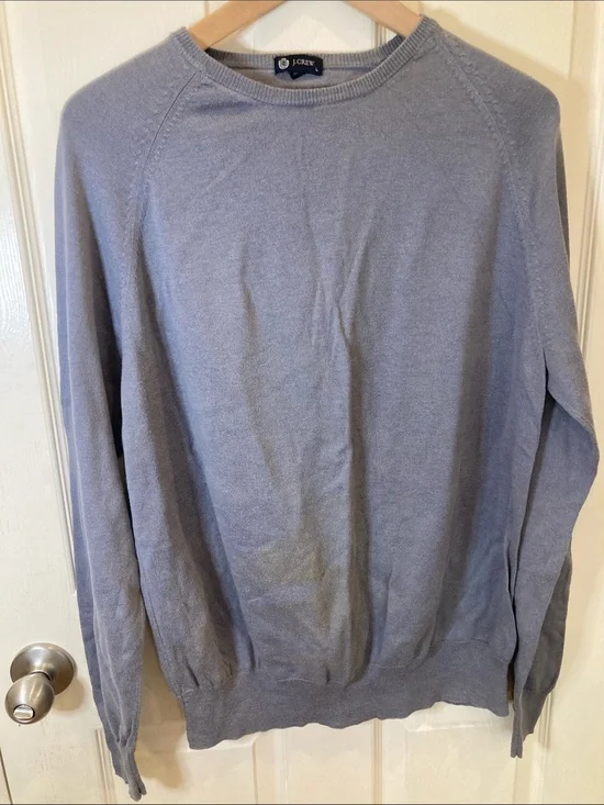 J. Crew Men's Pale Blue Crewneck Sweater