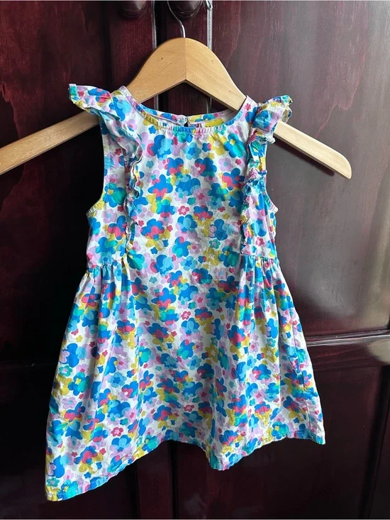 Mini Boden Floral Multicolor Cotton Sundress