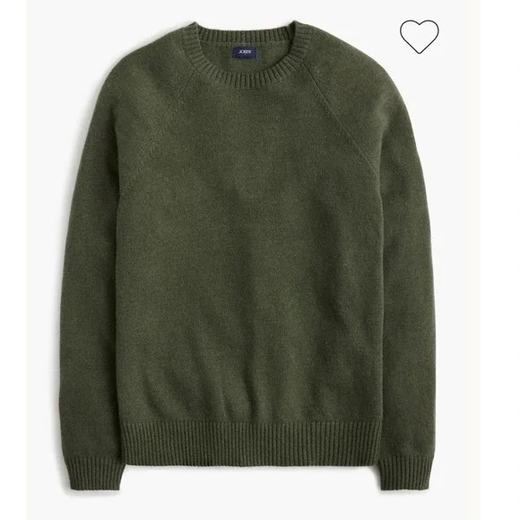 J.Crew Men's Olive Lambswool Blend Sweater Heritage Prep Quiet Luxury Size S EUC