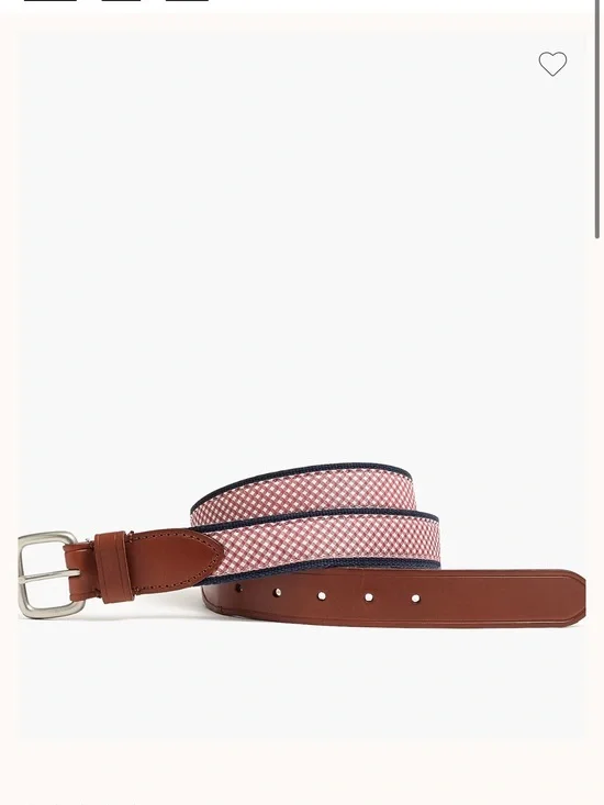 J. Crew Gingham belt size 36 men’s