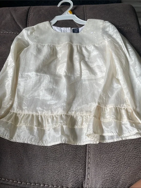 GAP Cream Shimmery Baby Blouse