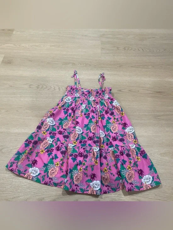Janie and Jack Pink Floral Sundress with Multicolor Flowers