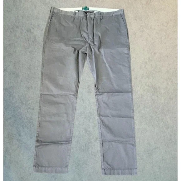 J.Crew 484 Slim Fit Chinos Mens 44x34 Gray Flat Front Office Casual $98 NEW!