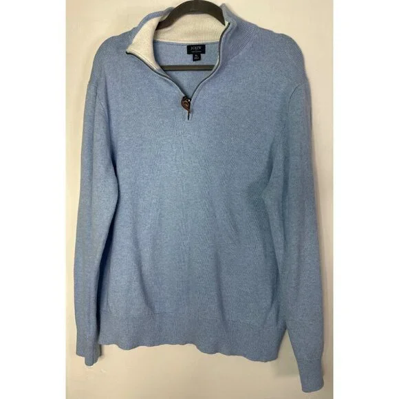 J.Crew Men’s XL Soft Knit Quarter Zip Sweater Preppy Academia Quiet Luxury Fall