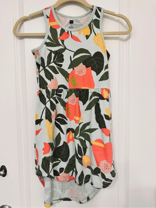 Tea Collection Girls Tank Dress Tropical Floral 10