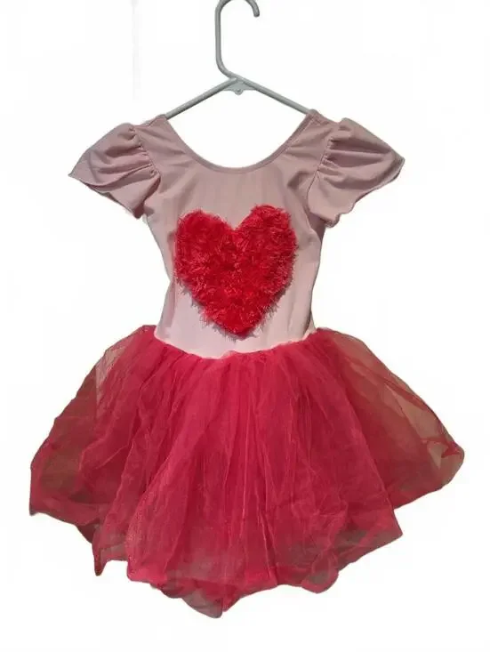 Wenchoice Textured Heart Festival Dancewear With Built-in Briefs Tulle Dress M