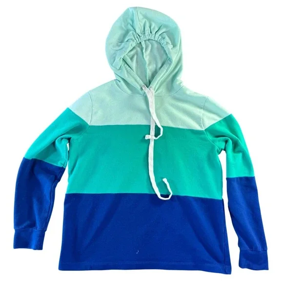 J.‎ Crew Colorblock French Terry Hoodie Size S Unisex Coastal
