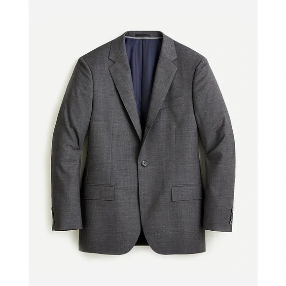 J Crew Ludlow Blazer Mens Size 40R Grey Wool Double Button Sport Jacket Coat