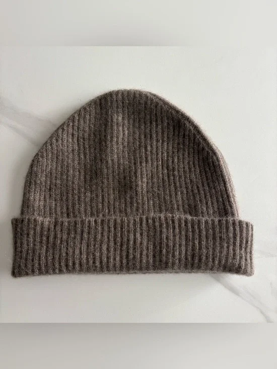 Fishers Finery Men's 100% Pure Cashmere Ribbed Hat