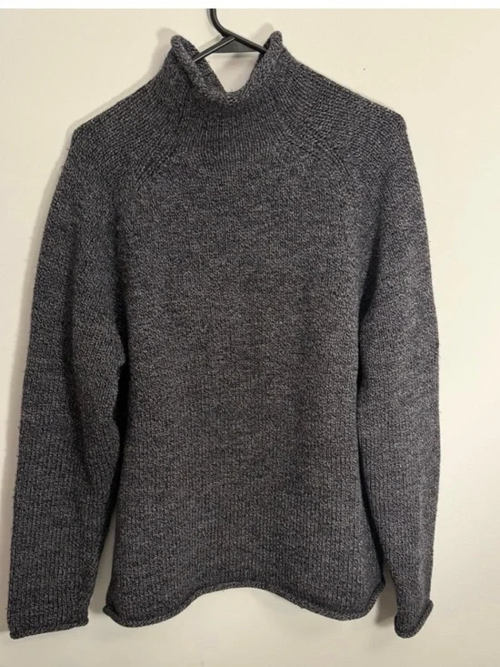 Vintage J.crew dark blue Grey roll Neck Sweater