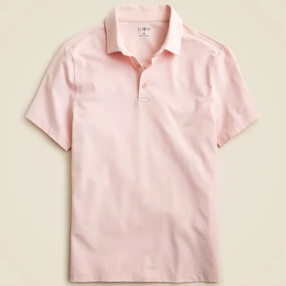 J Crew Classic Performance Polo Light Pink Medium