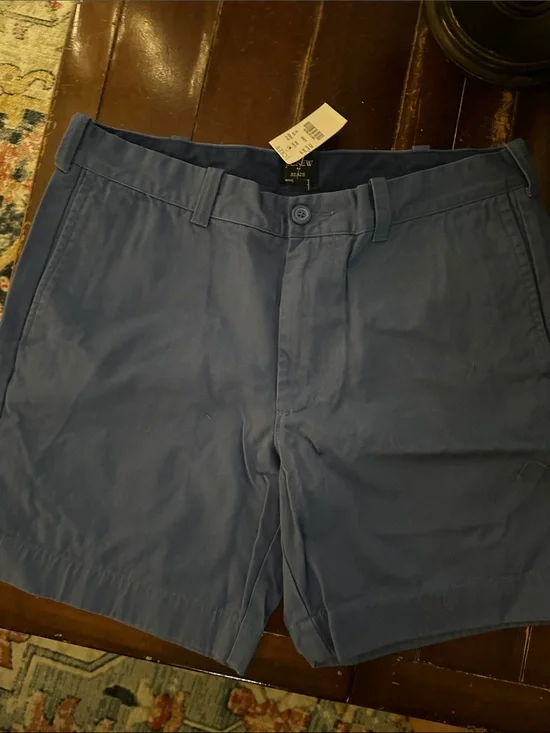 J. Crew Men's Slate Blue Flat-Front Chino Shorts