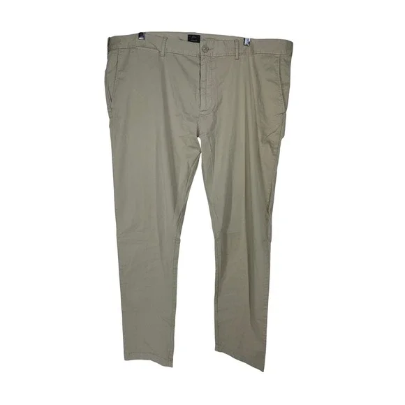J Crew Mens 484 Slim Stretch Chinos Pants Khaki Tan New 42x34 Straight‎ Leg Prep