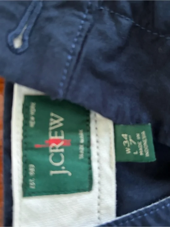 J. Crew Deep Navy Flat-Front Men's Shorts 7”