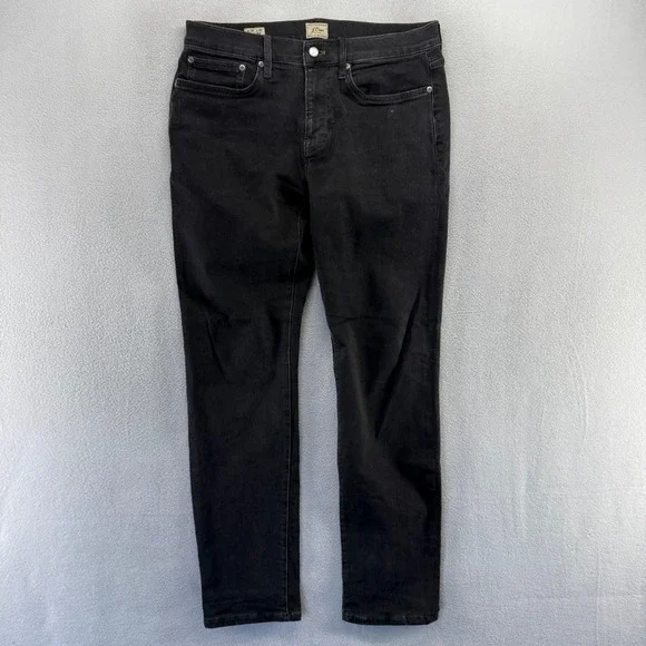 J.Crew Jeans Mens 32 Black 484 Slim Fit Stretch Denim Casual Cotton 5 Pockets