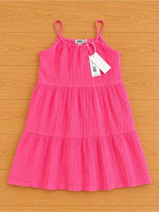 Vineyard Vines Bright Pink Tiered Sundress