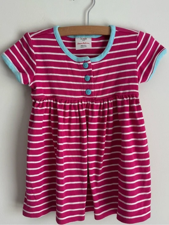 Hanna Andersson Striped Short Sleeve Dress